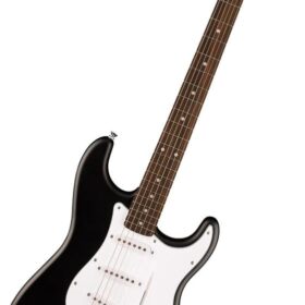 Squier by Fender Debut Series Stratocaster Electric Guitar - Beginner Starter Kit with Free Lessons, 2-Year Warranty, Slim "C" Neck, Matte Black Finish