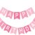 Pink Happy Birthday Banner - Pre-Strung Party Decoration with Adjustable Stringing - Durable Cardstock Bunting for Women, Girls, Boys & Kids Party Supplies