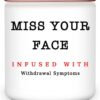 Homsolver 'Miss Your Face' Lavender Scented Candle – Unique Friendship Gift for Women, Besties, and Long Distance Friends – Soy Aromatherapy Jar for Birthday, Valentine’s & Christmas