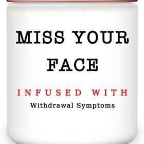 Homsolver 'Miss Your Face' Lavender Scented Candle – Unique Friendship Gift for Women, Besties, and Long Distance Friends – Soy Aromatherapy Jar for Birthday, Valentine’s & Christmas