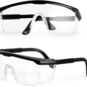 PACIFIC PPE 2-Pack ANSI Z87.1 Certified Safety Glasses - Anti-Fog, Scratch Resistant, UV Protection Wraparound Lab Goggles with Adjustable Fit for Men & Women