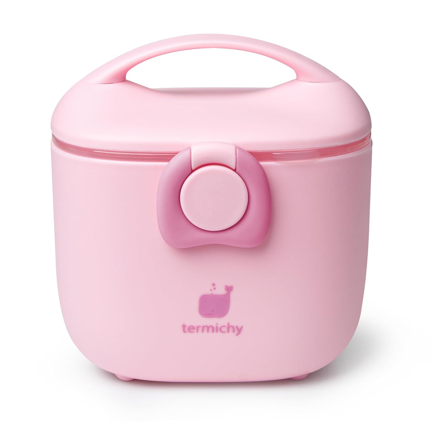 Termichy Baby Formula Dispenser – Portable 8.8oz Milk Powder Container with Handle, Airtight Seal & Scoop Compartment – Travel-Ready Food Storage for Infants (Light Pink)