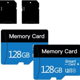 2-Pack 128GB High Speed Micro SD Cards with Adapters - Class 10 UHS-I U3 A1 Memory Card for Android, Tablet, Drone, Dash Cam & Security Camera