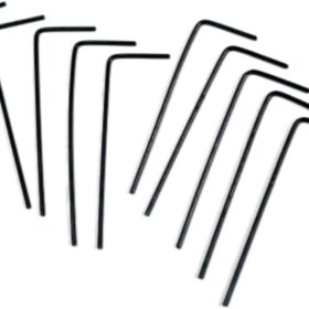 10-Pack 0.035″ Hex Key Allen Wrench Set – Long Arm L-Shaped SAE Chrome Vanadium Steel Hexagon Wrenches for Furniture & Equipment (Black, Nickel-Plated)