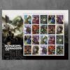 USPS Forever Stamps: Dungeons & Dragons 50th Anniversary Sheet (20 Stamps) - First Class Postage