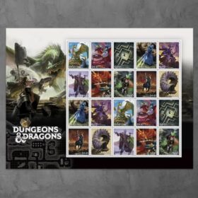 USPS Forever Stamps: Dungeons & Dragons 50th Anniversary Sheet (20 Stamps) - First Class Postage