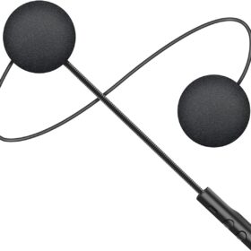 VR-Robot Bluetooth 5.0 Motorcycle Helmet Headset – Hi-Fi Stereo Headset with CVC Noise Reduction, Hands-Free Calling & Easy Helmet Mount for Skiing and Riding