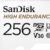SanDisk 256GB High Endurance Video microSDXC Card with Adapter - Engineered for Dash Cams, Home Security & CCTV Monitoring (Class 10, U3, V30, 4K UHD)