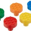 5-Piece Build-On Brick Cabinet Knobs – Compatible with Major Building Block Bricks – DIY Drawer Pulls for Dressers, Nightstands & Playrooms (Includes Mounting Screws)