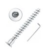 50-Pack M7 x 50mm Confirmat Screws - Hex Socket Drive Countersunk Wood Connecting Bolts for Furniture, Wardrobes & Cabinets