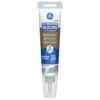 GE Advanced Silicone Window & Door Caulk – 100% Waterproof & Weatherproof Sealant, 5X Stronger Adhesion, Clear, 2.8 oz Tube