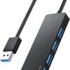 ANYPLUS 4-Port USB 3.0 Hub – Ultra-Fast Data Transfer Splitter for Laptop, PC, Xbox, PS4 & Mac