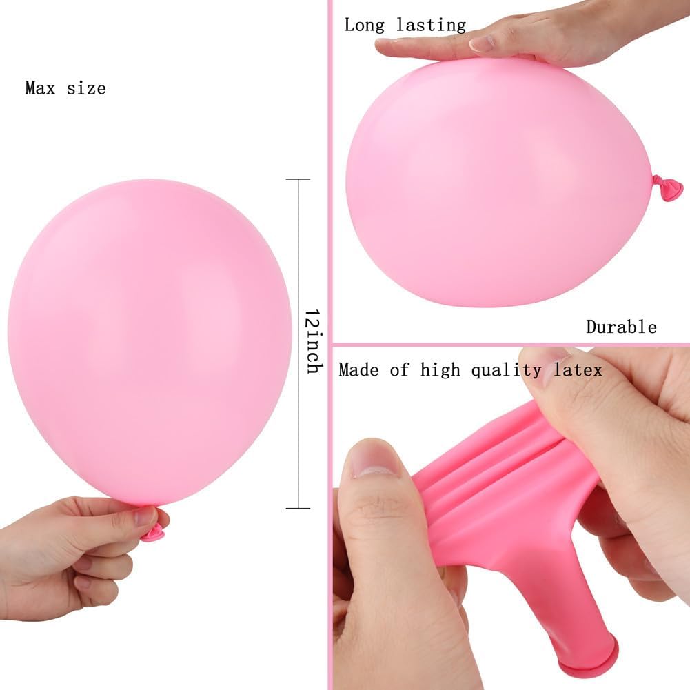 400 Pack 12-Inch Rainbow Latex Balloons - Premium Bulk Multicolor Party Decoration Kit for Weddings, Birthdays, & Baby Showers