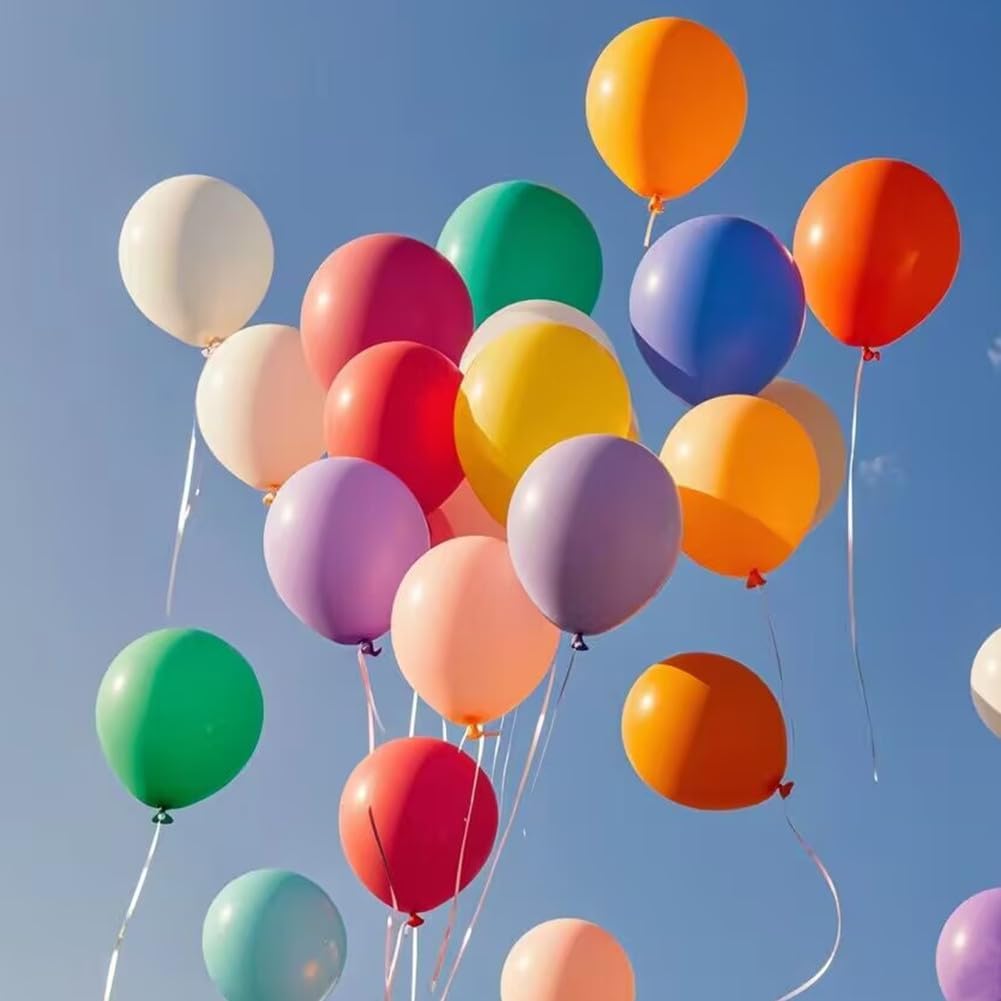 400 Pack 12-Inch Rainbow Latex Balloons - Premium Bulk Multicolor Party Decoration Kit for Weddings, Birthdays, & Baby Showers