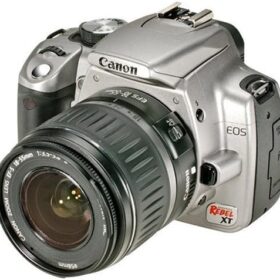 Canon Digital Rebel XT 8MP DSLR Camera with EF-S 18-55mm Lens (Silver) - Renewed
