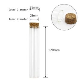 SUPERLELE 18-Pack Borosilicate Glass Test Tubes with Cork Stoppers – 25x120mm Clear Tubes for Plant Propagation, Science Experiments, Party Favors, and Storage