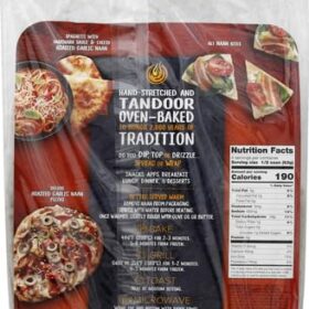 Stonefire Authentic Garlic Naan Bread, Tandoor-Baked Flatbread with Real Ghee & Garlic (2 Count, 8.8 oz)