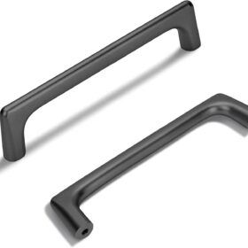Lardmon 10-Pack 5 Inch Matte Dark Gunmetal Gray Cabinet Pulls, Solid Zinc Alloy Kitchen Drawer Handles, 128mm Center to Center Modern Hardware for Cupboard, Vanity, and Dresser