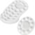 15-Pack Plastic Paint Tray Palettes – 10-Well Round White Artist Mixing Palettes for Kids, Students, & Classroom Art Supplies