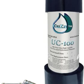 CuZn UC-100 Under Sink Water Filter - 10,000 Gallon Inline System for Kitchen or Bathroom Faucets - Reduces Lead, PFAS/PFOS, Chlorine - 1-Year Life & NSF/ANSI 42 Certified