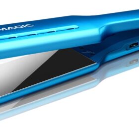 7MAGIC Nano Titanium Wide Plate Hair Straightener - Professional 1.7 Inch Flat Iron with 5 Heat Settings & Dual Voltage for Travel