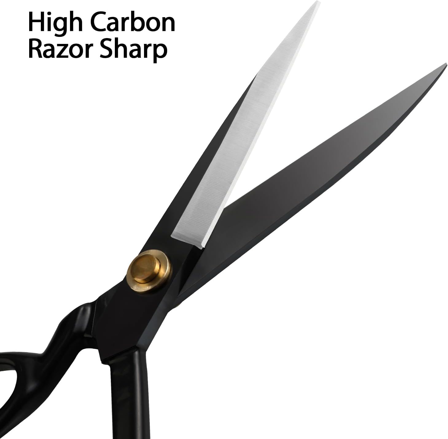Professional 10-Inch Heavy Duty Fabric Scissors – High Carbon Steel Tailor Shears for Sewing, Leather, and Tailoring – Ergonomic Design with Measuring Tape
