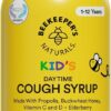 Beekeeper's Naturals Kids' Daytime Cough Syrup with Elderberry & Raw Honey - Immune Support & Throat Soothing (4 oz)