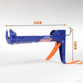 WADFOW 9-Inch Professional Thrust Caulk Gun with No-Drip Technology - Heavy-Duty Sealant Applicator with Spout Cutter & Smooth Rod for 10oz Cartridges