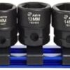Astro Tools 78314 3/8" Drive Nano Impact Socket Set – 14-Piece Metric Low Profile Design, CR-MO