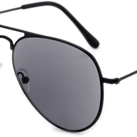 Unisex Aviator Full Lens Reading Sunglasses – Stainless Steel UV Protection with Power Lenses for Outdoor Reading