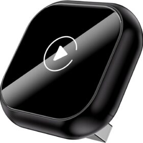 Wireless CarPlay Adapter for Dacia Spring | 2-in-1 USB-C Dongle | Convert Wired to Wireless CarPlay & Android Auto | Plug & Play Smart Box (Black)