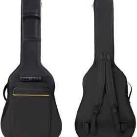 Evil Hair 36 Inch Acoustic Guitar Gig Bag – 5mm Padded Waterproof Backpack Case with Dual Shoulder Straps and Large Accessory Pockets for Classic Guitars (37.7 x 15.7 in)