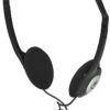 Manhattan On-Ear Wired Stereo Headphones – Lightweight Design with Adjustable Headband and 6-Foot Cord (Model 177481)