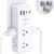 10-in-1 Surge Protector Power Strip – Wall Outlet Extender with 6 Rotating AC Outlets, 4 USB Ports (2 USB-C), 1800J Protection, Compact 3-Sided Design for Home & Office