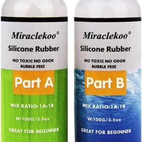 Platinum Silicone Mold Making Kit – 7 oz (1:1 Mix Ratio) Translucent Liquid Rubber for Resin, Candle & Soap Casting – DIY Jewelry & Craft Molds