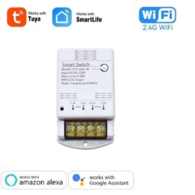 MHCOZY Smart WiFi Relay Switch 30A - Tuya App Control, 433MHz RF Support, Compatible with Alexa and Google Home - Heavy Duty Module for Lights, Motors, and Industrial Equipment