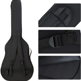 Evil Hair 36 Inch Acoustic Guitar Gig Bag – 5mm Padded Waterproof Backpack Case with Dual Shoulder Straps and Large Accessory Pockets for Classic Guitars (37.7 x 15.7 in)
