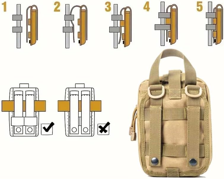 Universal IFAK Trauma Kit - 203-Piece MOLLE Medical First Aid Pouch for Survival, Camping, Hiking & Home Emergencies