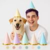 Pastel Birthday Party Hats – Pre-Assembled Cone Hats for Kids & Adults – Decorative Crowns for Boys, Girls, Men & Women