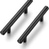 Ravinte 30-Pack 5 Inch Matte Black Cabinet Pulls, Stainless Steel Kitchen Drawer Handles (3 Inch Hole Center)