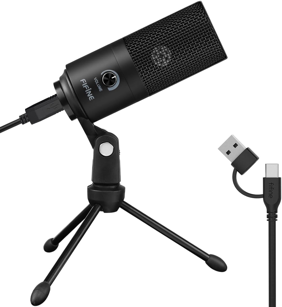 FIFINE K669B USB Condenser Microphone – Plug & Play Metal Studio Mic for PC, PS4/PS5, Podcasting, Streaming, and Voice Overs