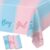 3-Pack Pink & Blue Gender Reveal Tablecloths - Disposable PE Plastic Party Decorations for Baby Showers, 51.2" x 86.6"
