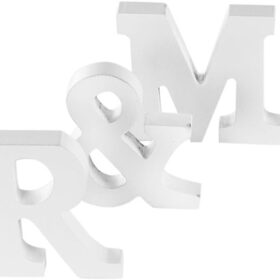 Rustic White Wooden 'Mr & Mrs' Wedding Sign Set – Table Top Centerpiece & Home Décor for Receptions, Showers & Anniversaries