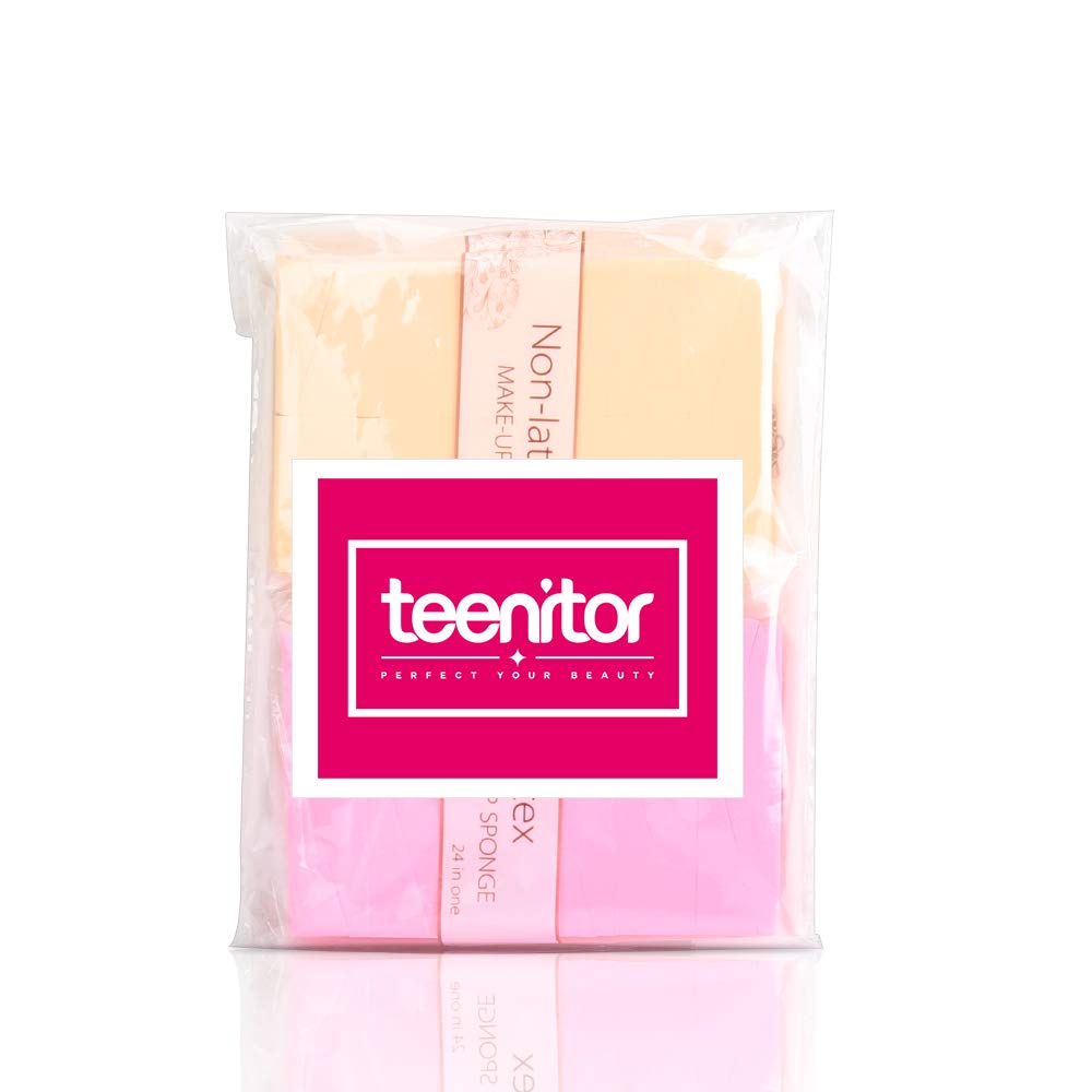 Teenitor 48-Piece Latex-Free Makeup Sponge Wedges – Soft, Reusable Foundation & Blending Applicators for Liquid, Cream, and Powder