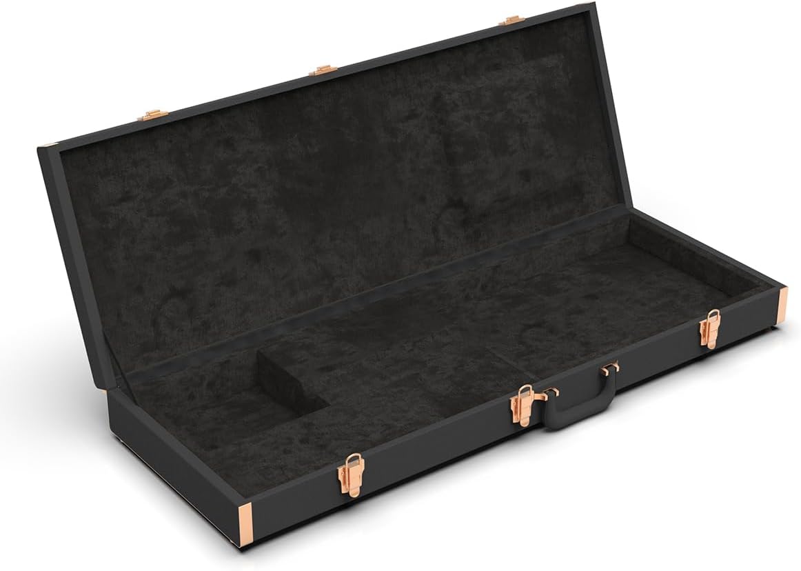 Ultimate Protection Hard Shell Electric Guitar Case with Lock – Fits Fender Stratocaster, Telecaster & Standard 39" Models – plush Lined & Accessory Compartment