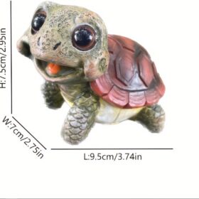 Hand-Painted Sea Turtle Garden Statue – Durable Resin Outdoor Patio Decor & Coastal Beach Figurine