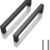 30-Pack 5 Inch Matte Black Cabinet Pulls, Square Stainless Steel Drawer Handles for Kitchen, Bathroom & Dresser Hardware (128mm Center to Center)