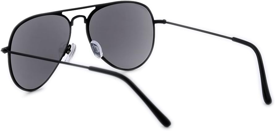 Unisex Aviator Full Lens Reading Sunglasses – Stainless Steel UV Protection with Power Lenses for Outdoor Reading