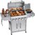 Bestfire 68,000 BTU 5-Burner Propane Gas Grill with Side Burner & Warming Rack – Stainless Steel Outdoor BBQ Grill with Cart Design & 647 sq in Cooking Area