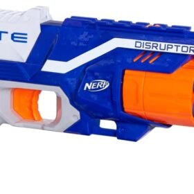 NERF N-Strike Elite Disruptor Blaster with Slam Fire & Rotating 6-Dart Drum - Includes 6 Official Elite Darts